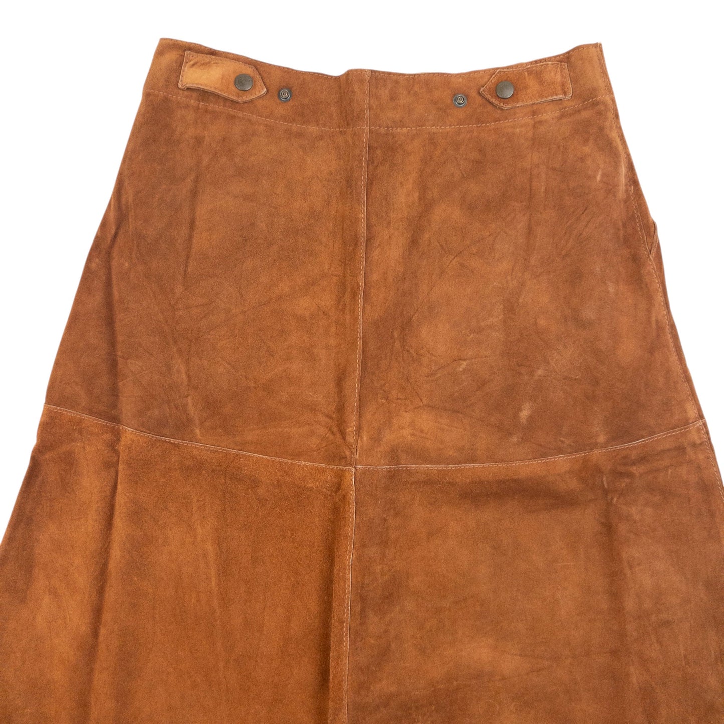 Vintage 90s CP Company Suede Full Zip Maxi Skirt Womens Size W28 | W28, Brown