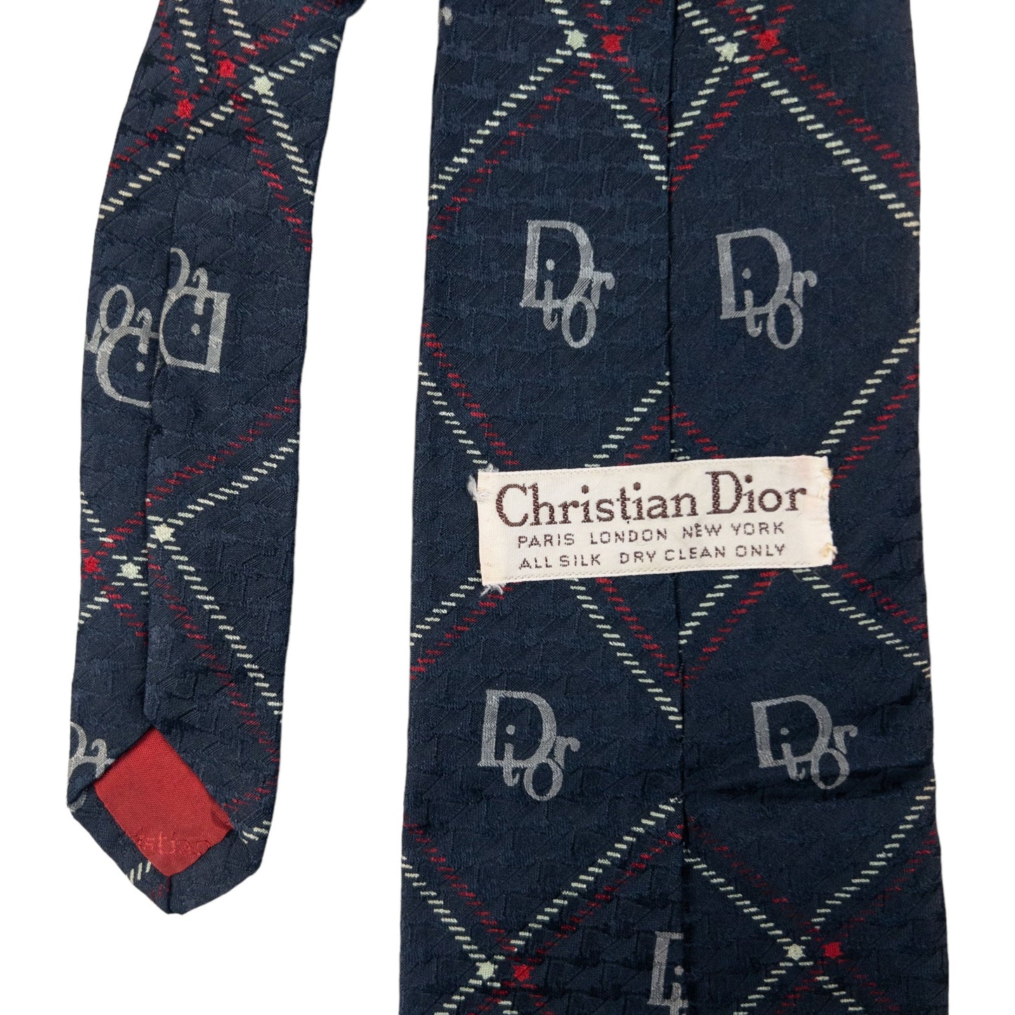 Vintage Dior Monogram Silk Tie