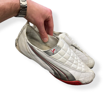 2005 Puma Uke Leather White/Silver (UK10) | Default Title, Multicoloured