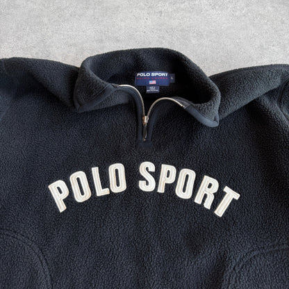 Polo Sport Ralph Lauren RARE 1990s heavyweight 1/4 zip fleece jacket (L)