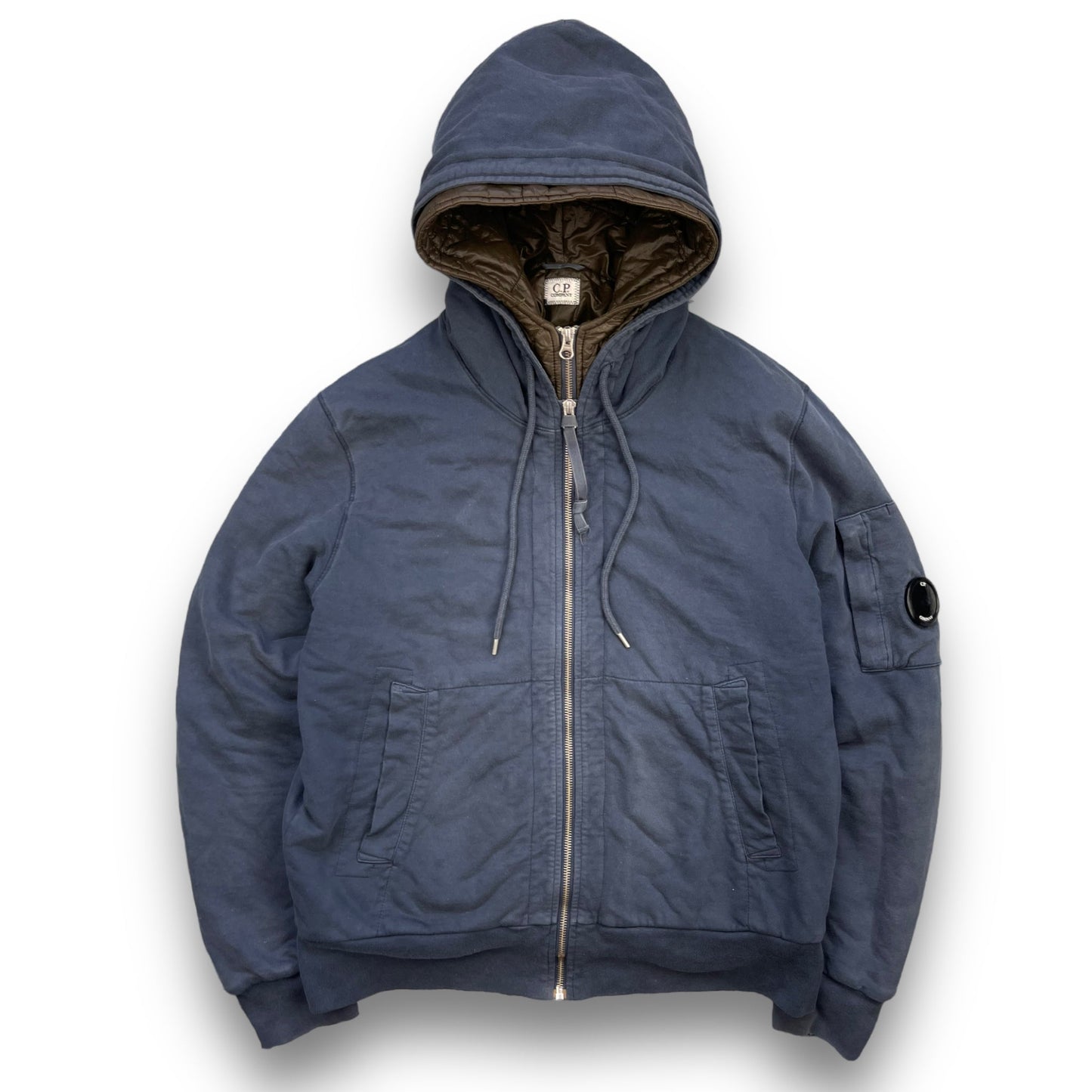 CP Company Dual Layer Hoodie (L) | Default Title, Brown