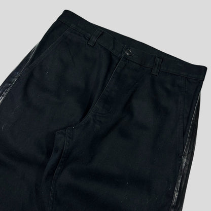 Comme Des Garçons Homme 2007 Leather Stripe Detail Jeans - S/M | Default Title, Black