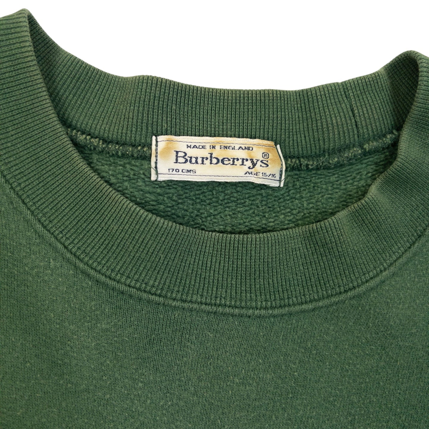 Vintage 90s Burberry Embroidered Sweatshirt Size S | Small, Green