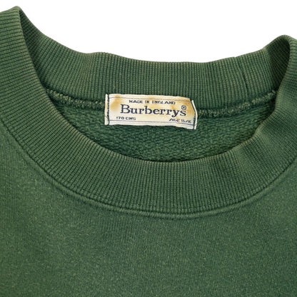 Vintage 90s Burberry Embroidered Sweatshirt Size S | Small, Green