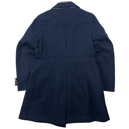 Vintage 2000s Burberry Nova Check Lined Wool Peacoat Jacket Womens Size M