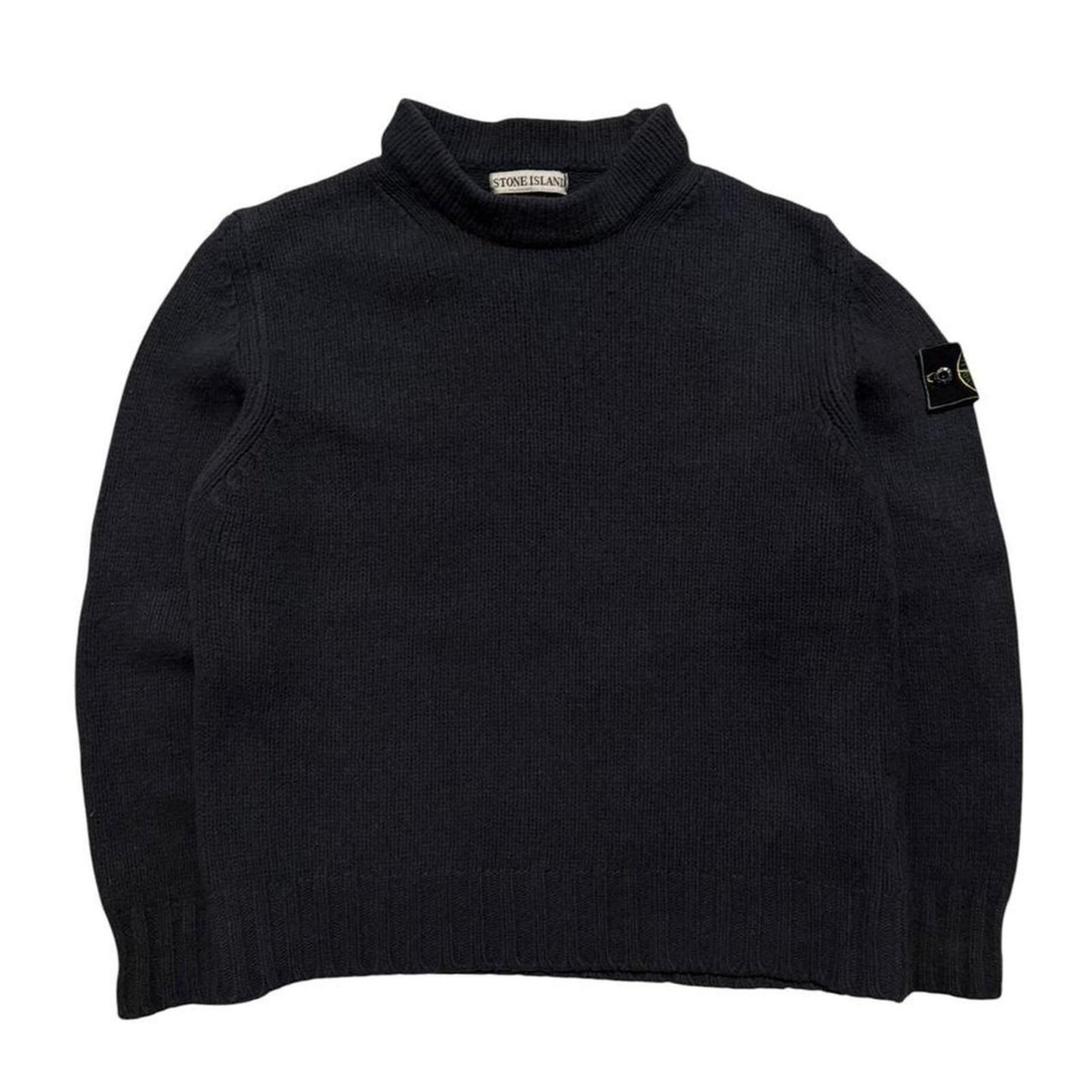 Stone Island A/W 1998 Heavy Wool Knit Pullover | Large, Navy