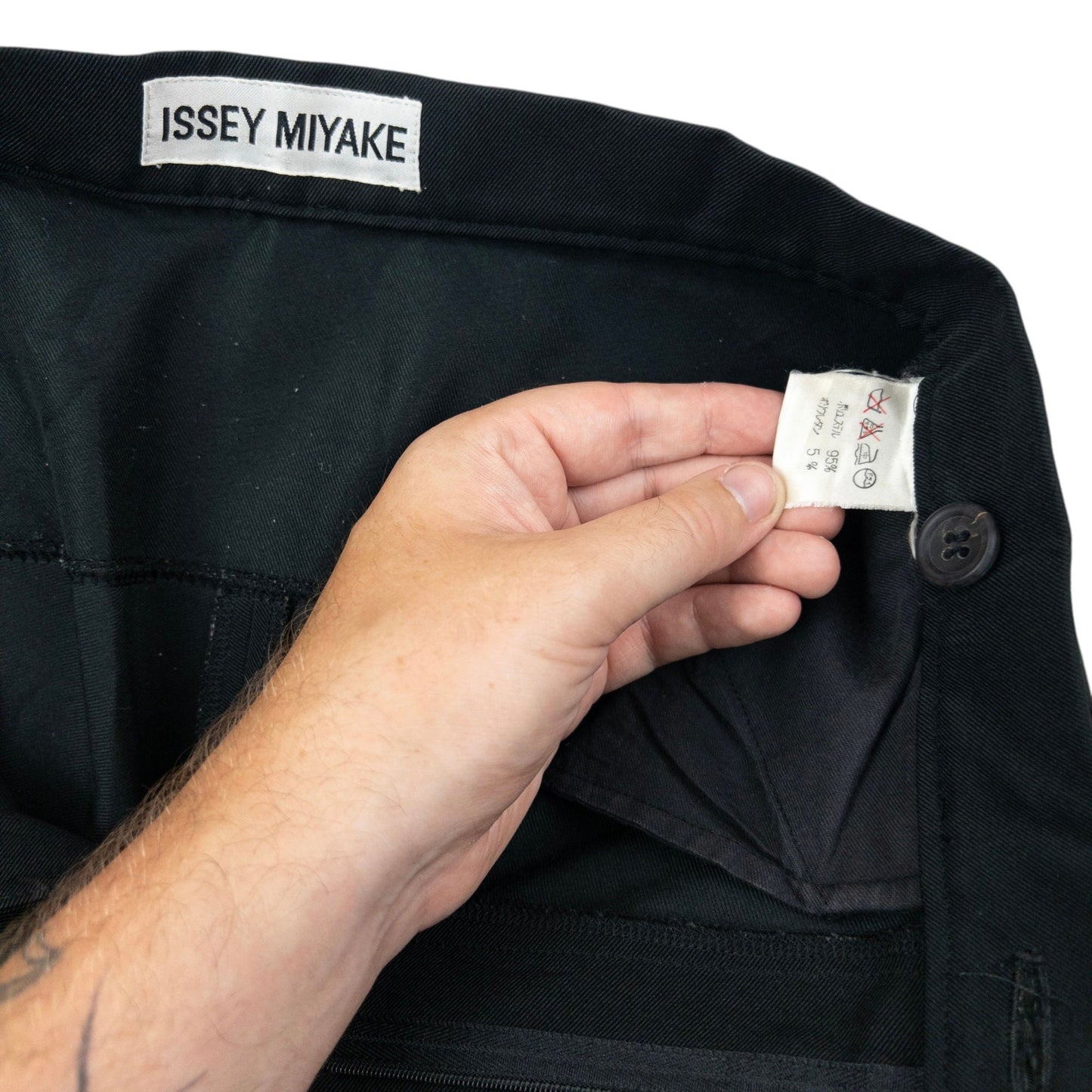 Vintage 90s Issey Miyake High Waisted Trousers Womens Size W24 | W24, Black