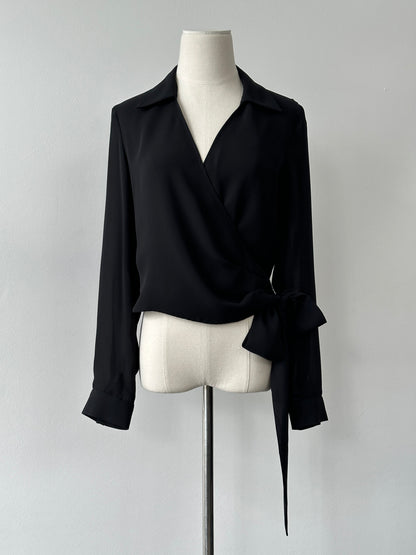 Vintage 1990s Wrap Top - M