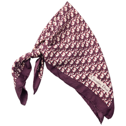 Vintage 90s Dior Monogram Pixel Silk Scarf