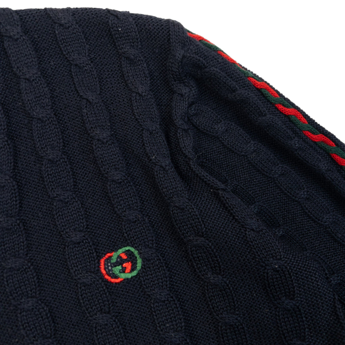 Vintage 80s Gucci Cable Knit Jumper Womens Size S | Small, Multicoloured