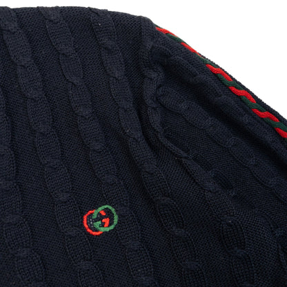 Vintage 80s Gucci Cable Knit Jumper Womens Size S | Small, Multicoloured