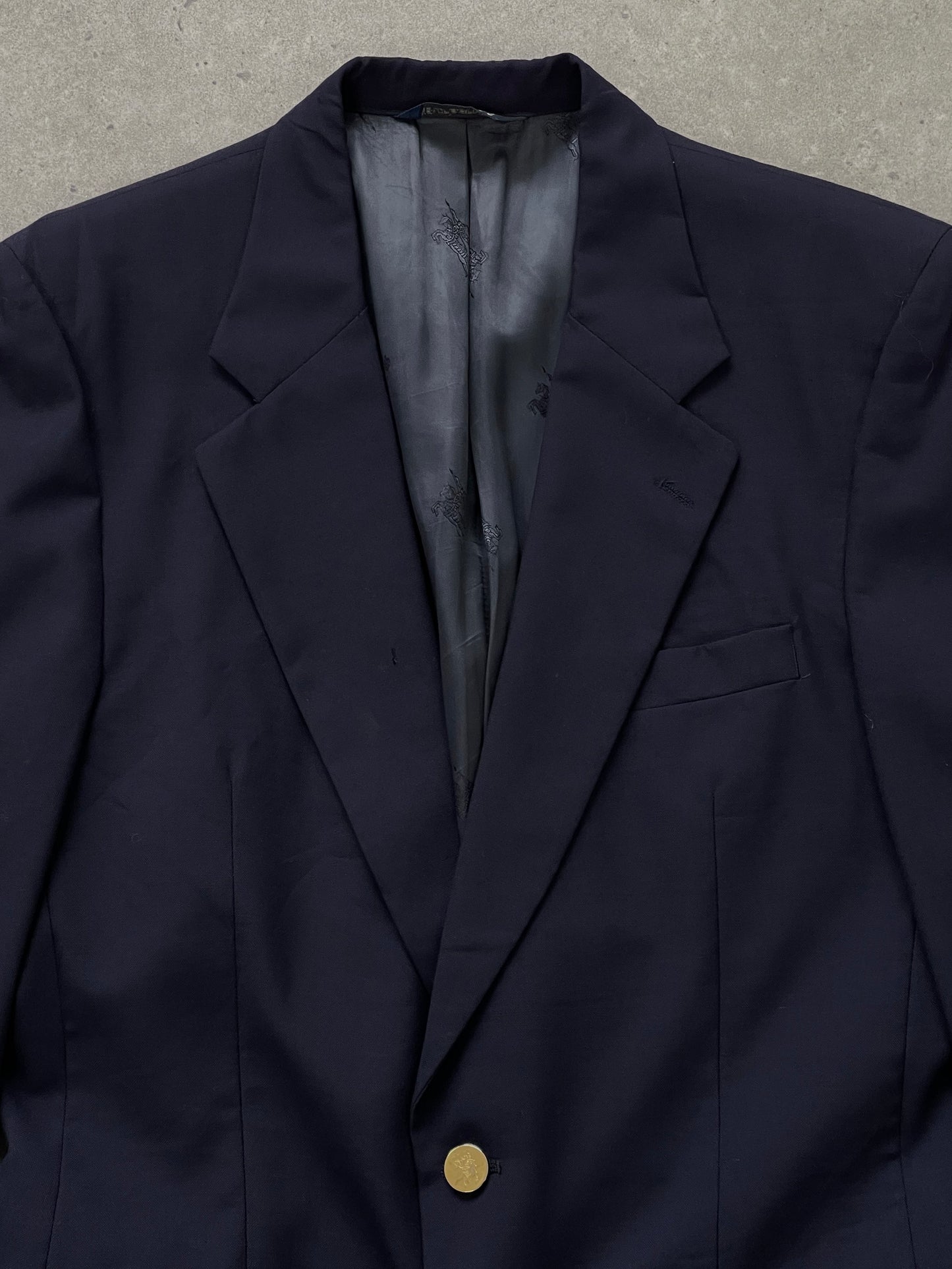 Burberry 1980s Bespoke Button Pure Wool Blazer - 38R/M