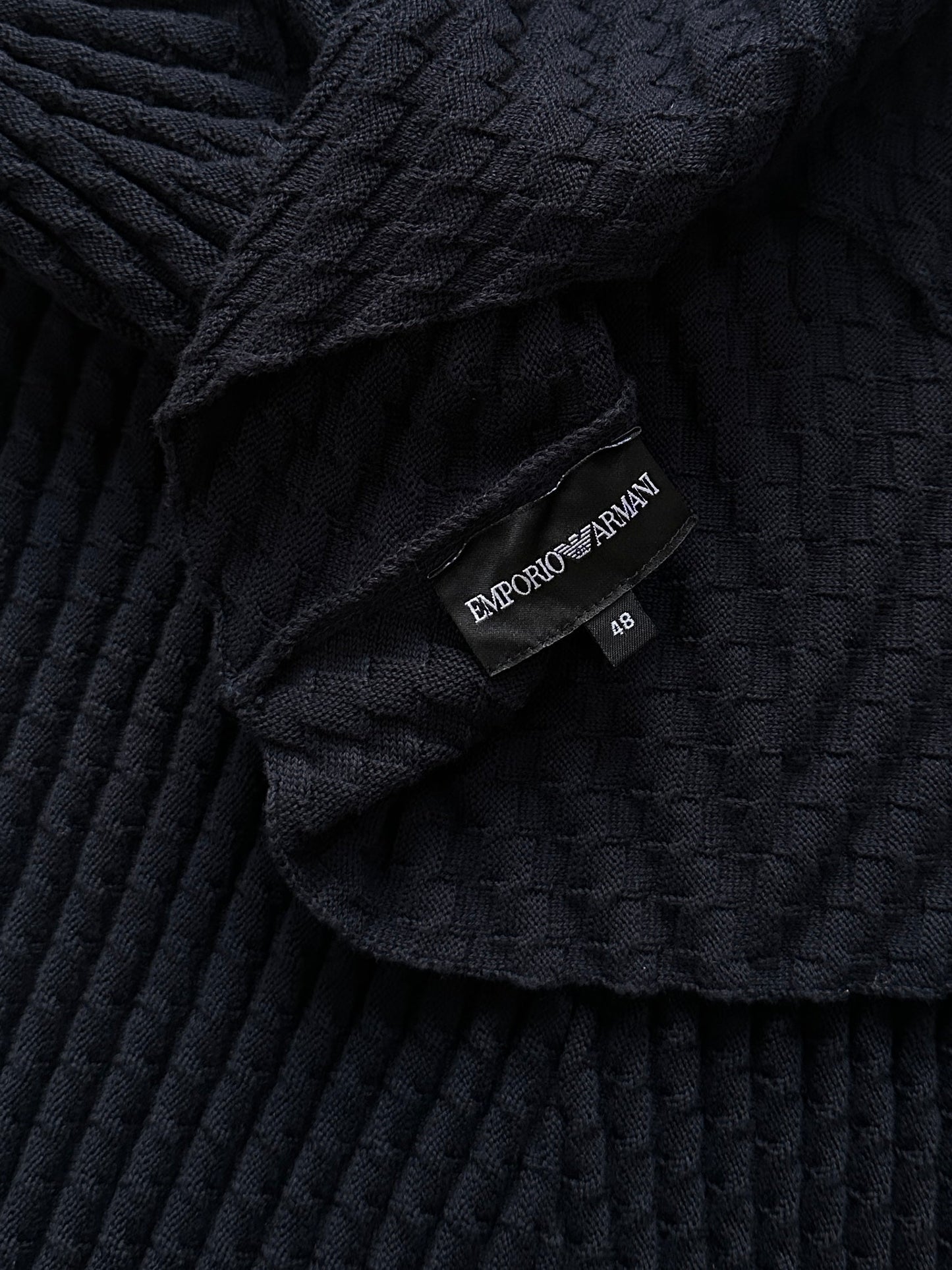 Emporio Armani 2000s Textured Pure Cotton Knit Jumper - L/XL