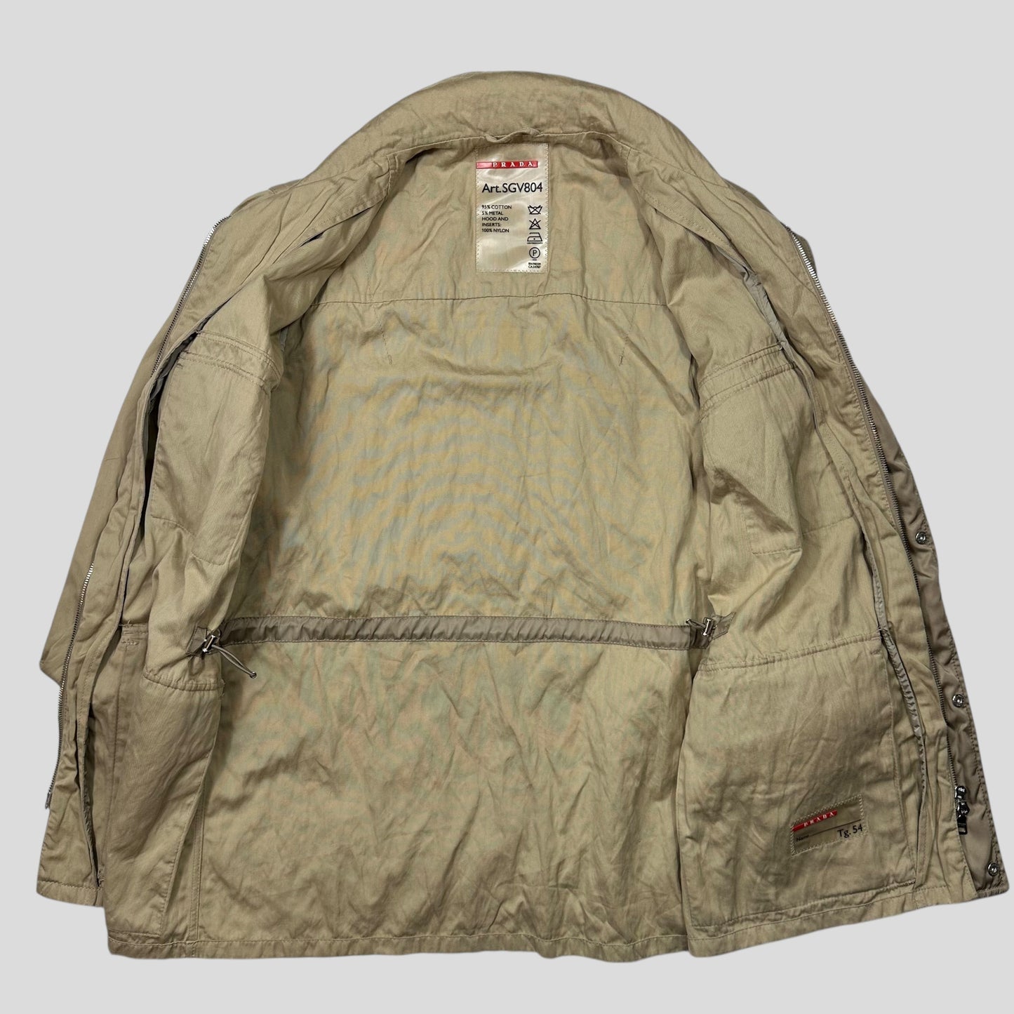 Prada Sport 00’s Cotton & Metal Multipocket Moto Field Jacket - IT54 (L)