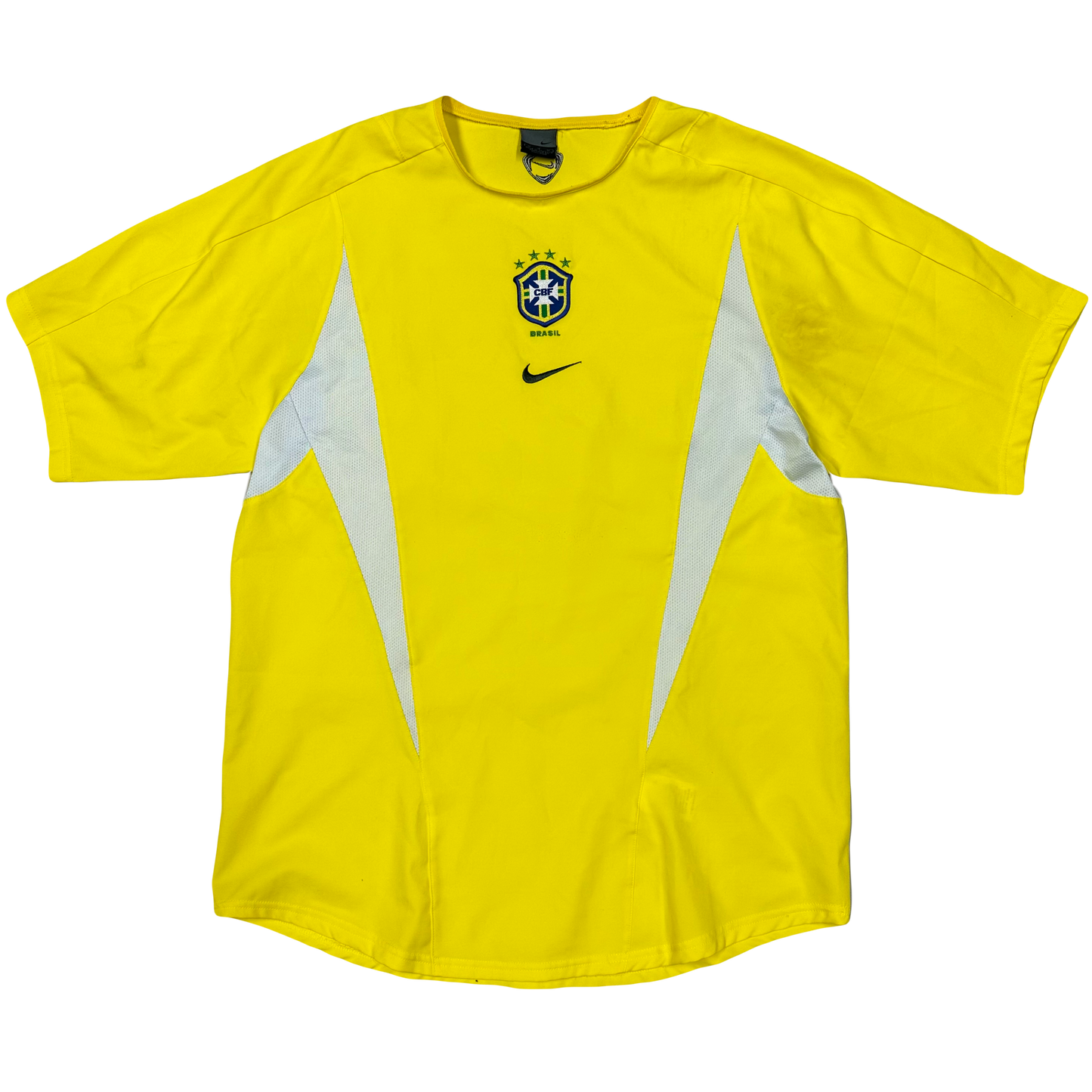 Nike Brazil 2002 Shirt In Yellow ( M )