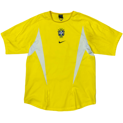 Nike Brazil 2002 Shirt In Yellow ( M )