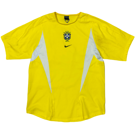 Nike Brazil 2002 Shirt In Yellow ( M )