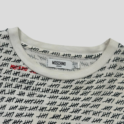 Moschino Jeans 00’s Tally Monogram Boxy T-shirt - L