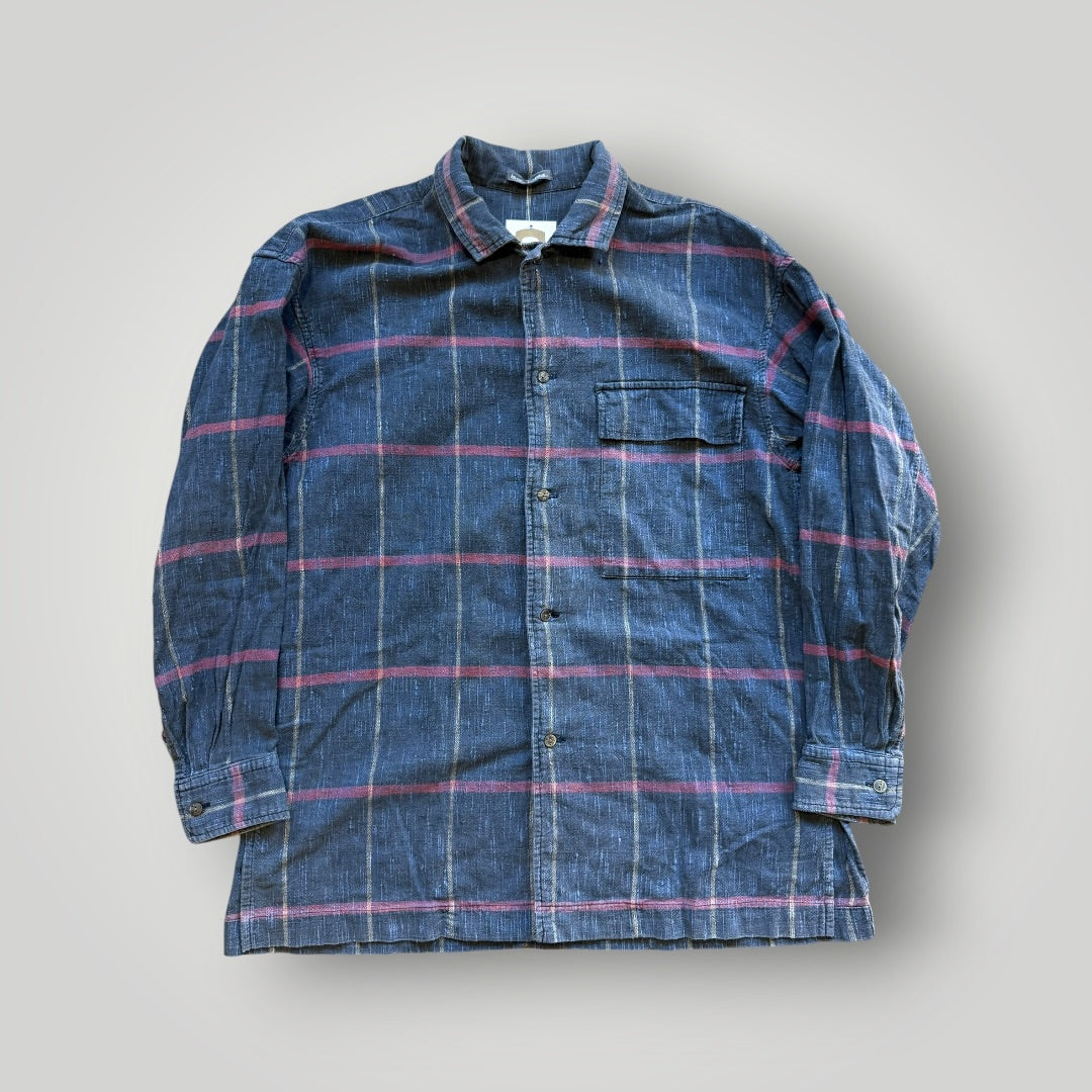 1980's Issey Miyake Button Up Shirt M/L | O/S, Blue