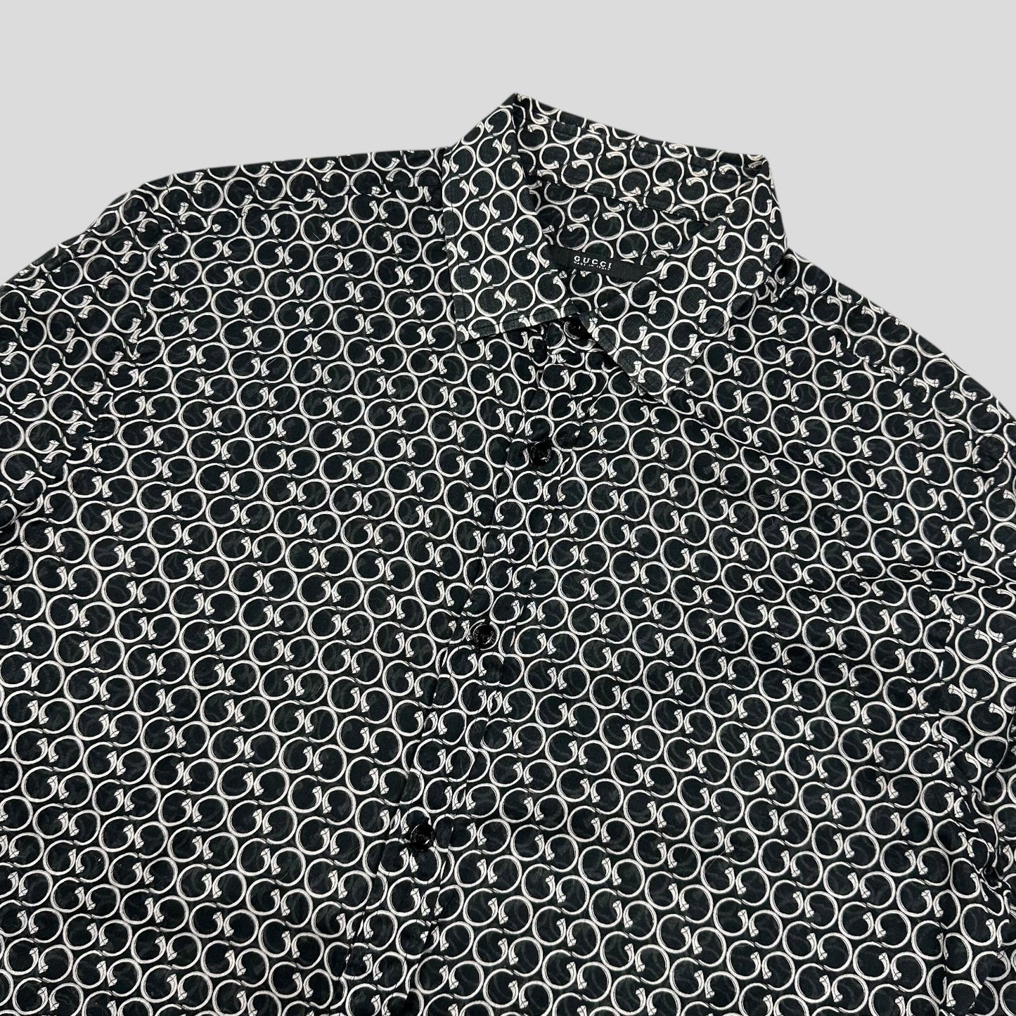 Gucci 2007 GG Horsebit Monogram Logo Shirt - S/M