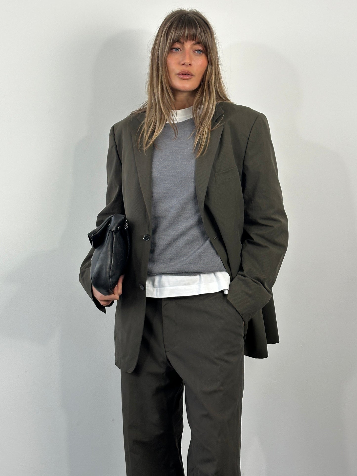 Vintage 1990s Cotton Stripe Single Breasted Suit - 42R/W34