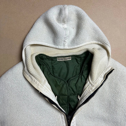 A/W 1999 Polar White President Knit Dual Layer Jacket