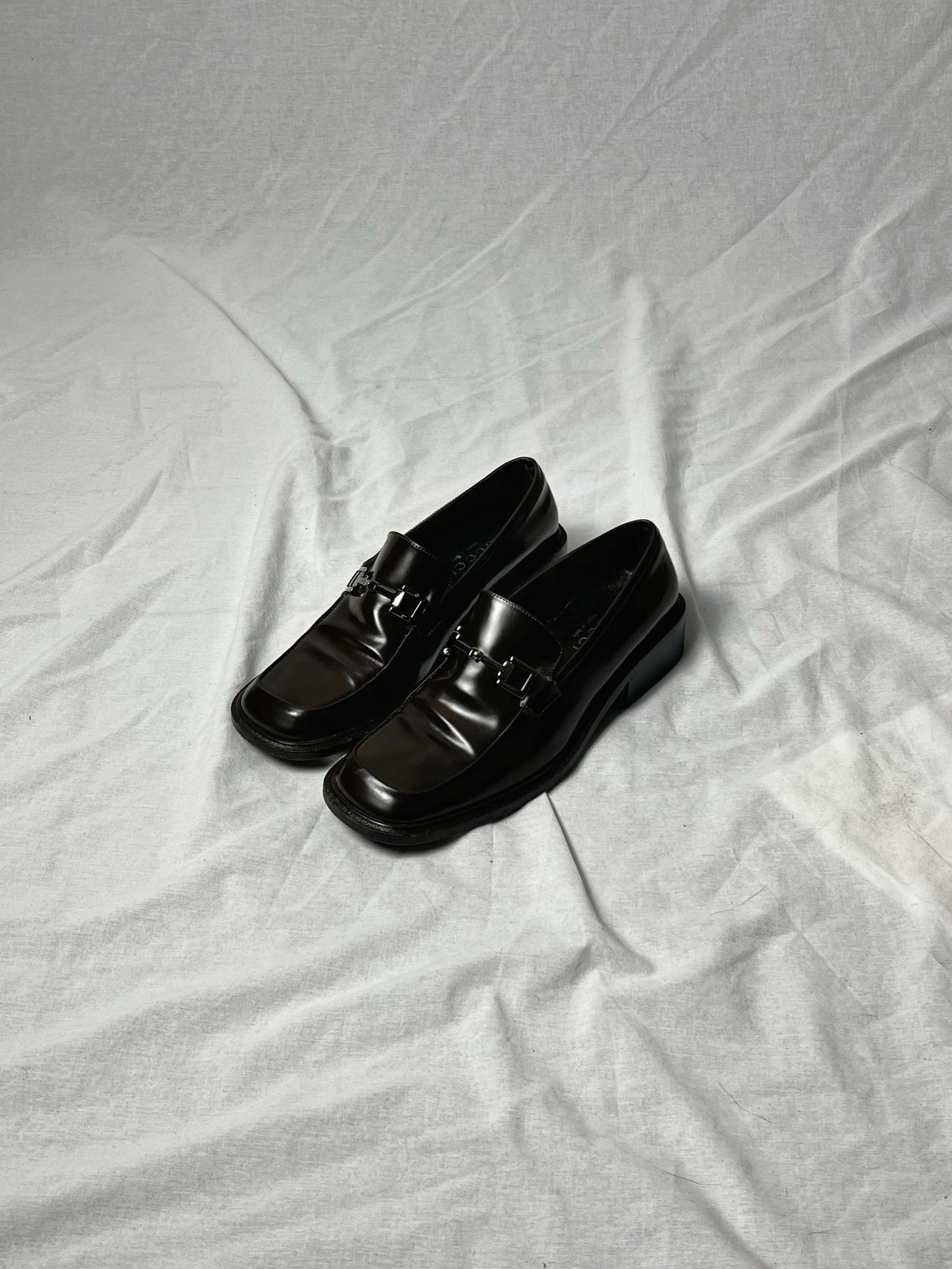 GUCCI SQUARE TOE LOAFER | Default Title, Brown