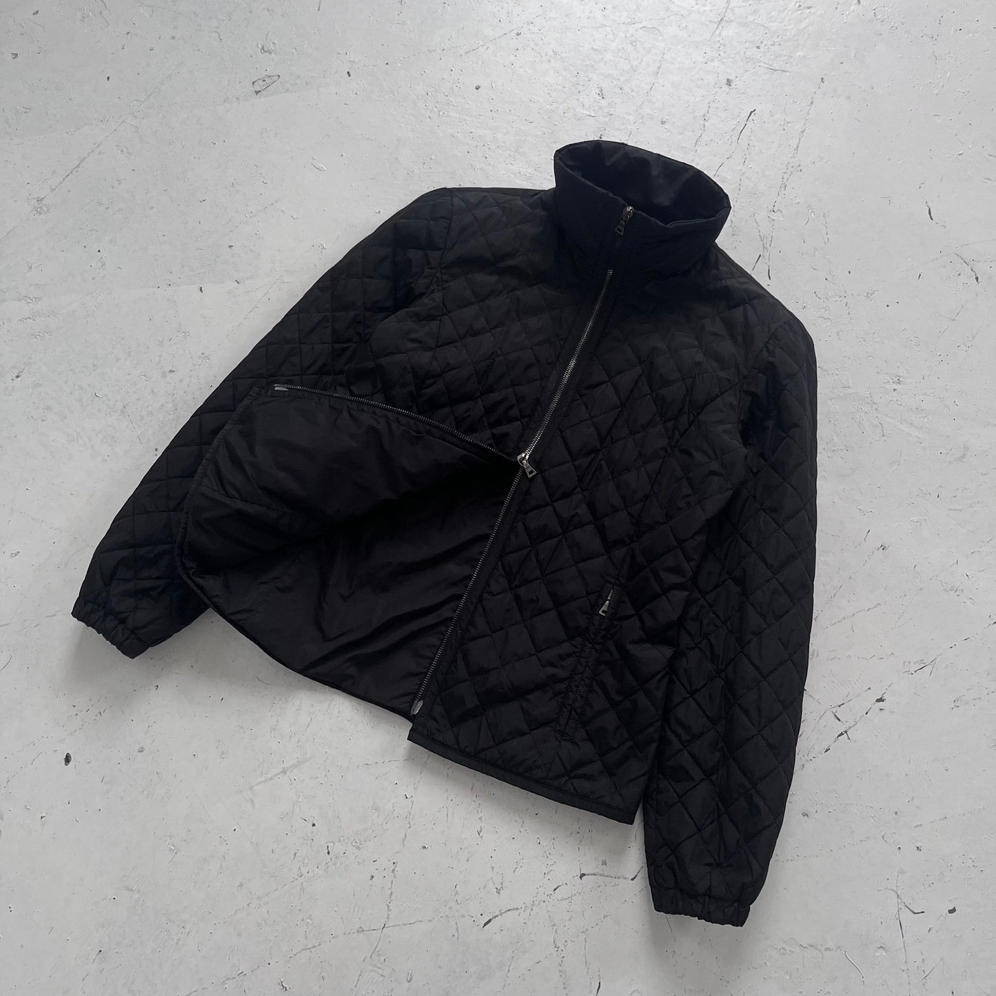 2007 prada sport quilted jacket | Black, Black