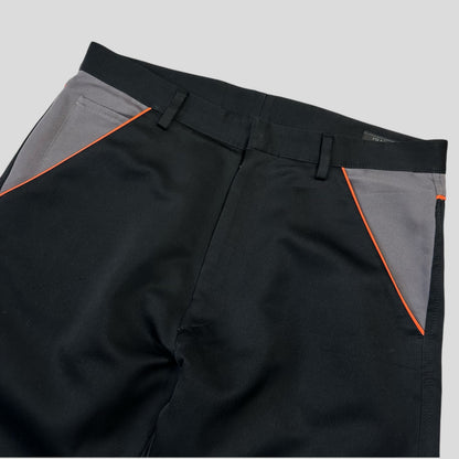 Prada Milano SS16 Runway Colourblock Technical Polyester  Trousers - IT48 | Default Title, Multicoloured
