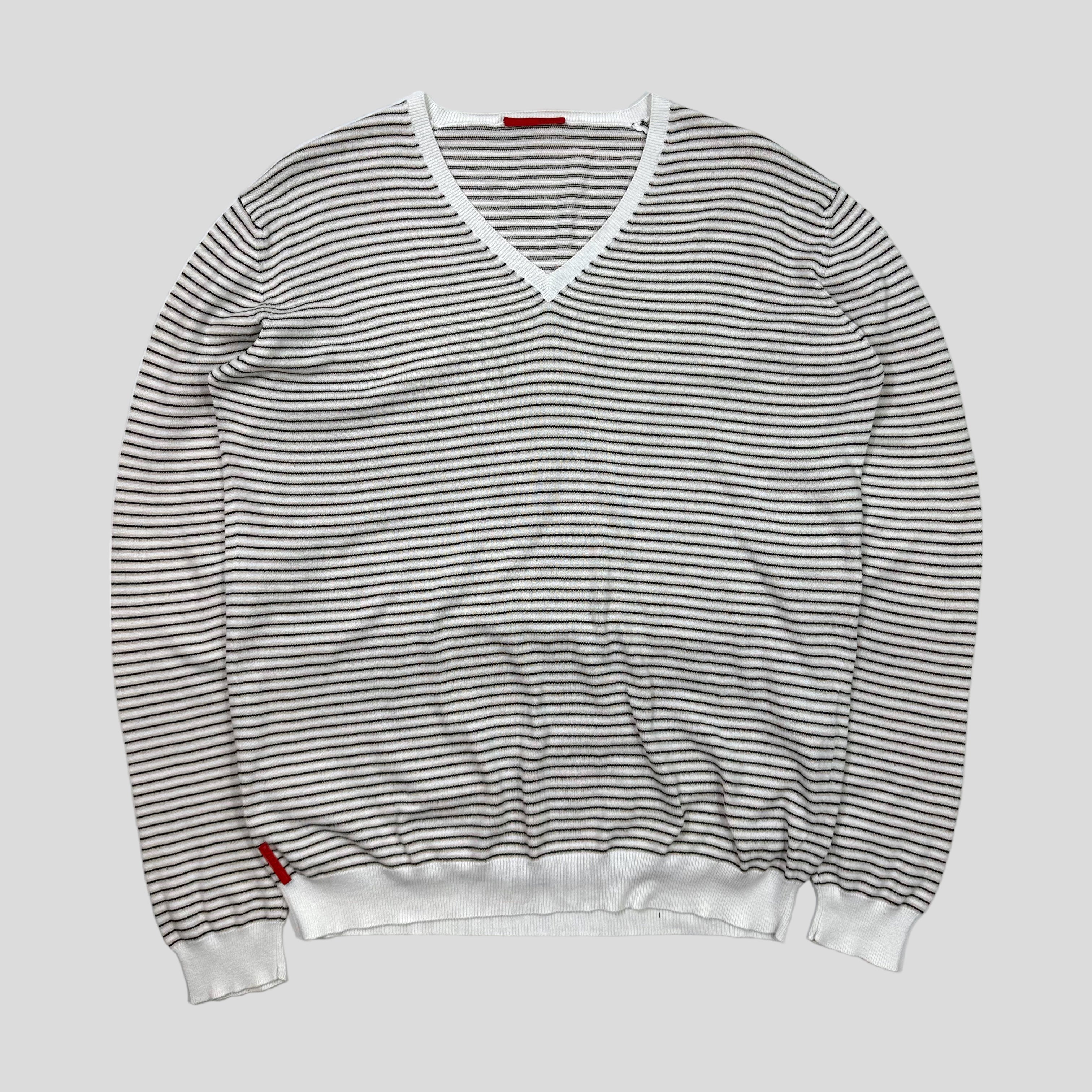 Prada Sport 2006 Striped Knitted Pullover L Known Source