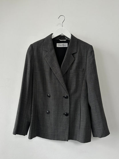 Max Mara Wool Double Breasted Blazer - S