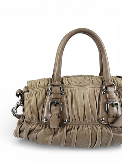 2010s Prada Tessuto Gaufre 2Way Handbag | O/S, Brown