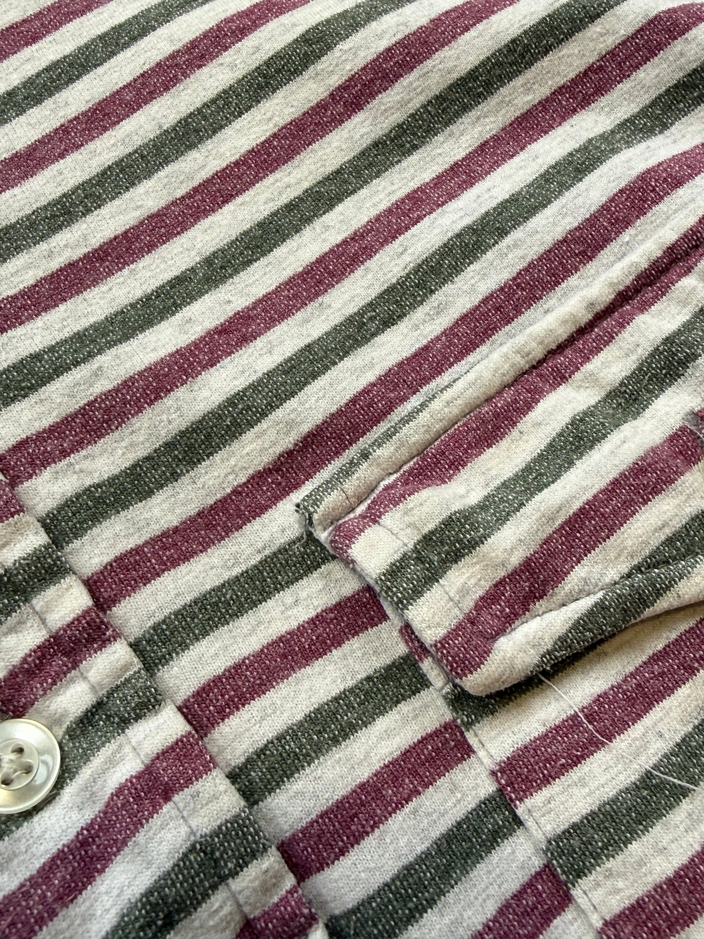 South2 West8 Striped Polo Shirt M