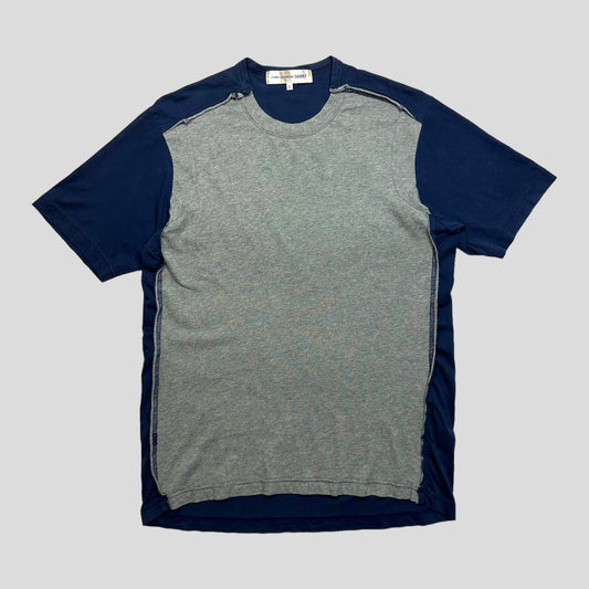 CDG SHIRT 00’s Panelled Raw Hem T-shirt - XL (M/L)