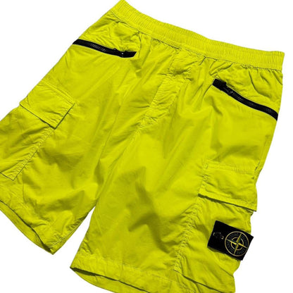 Stone Island Canvas Shorts | W32, Neon Yellow