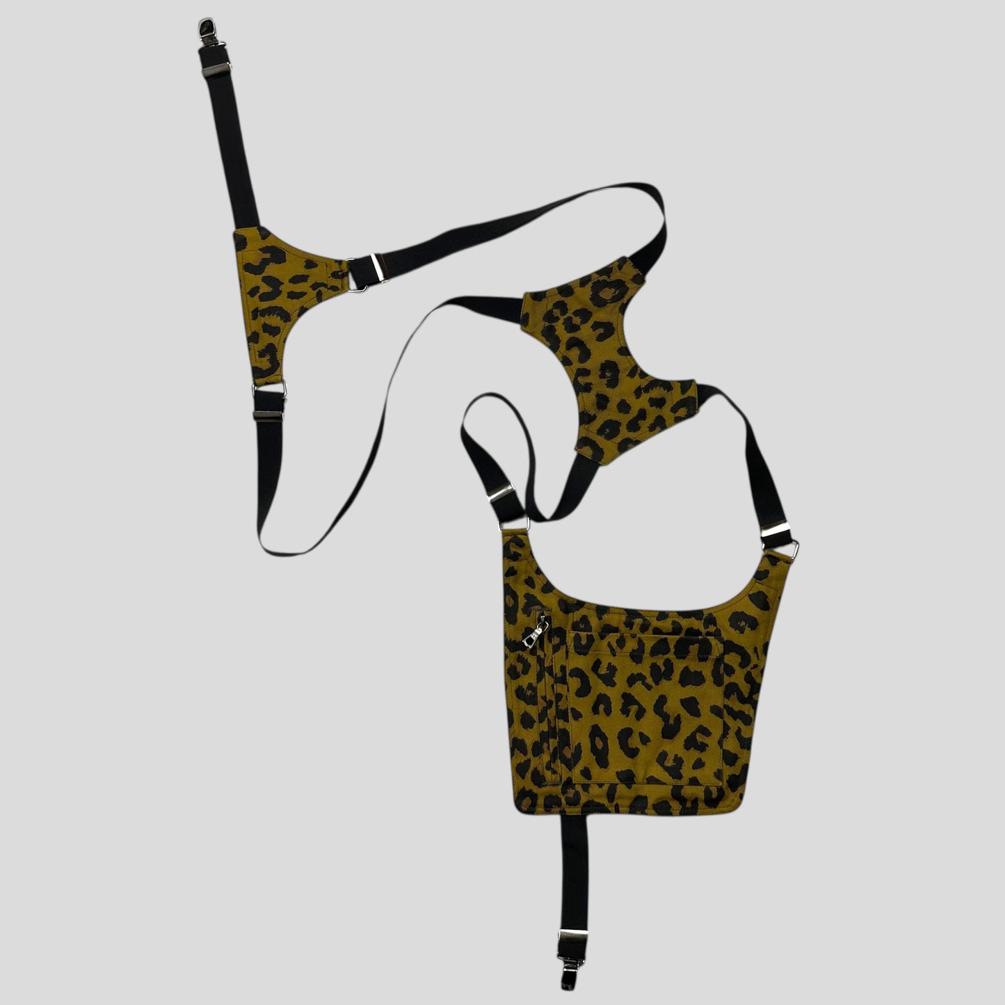 Dries Van Noten SS16 Cheetah Print Holster Suspender Harness Bag | Default Title, Multicoloured
