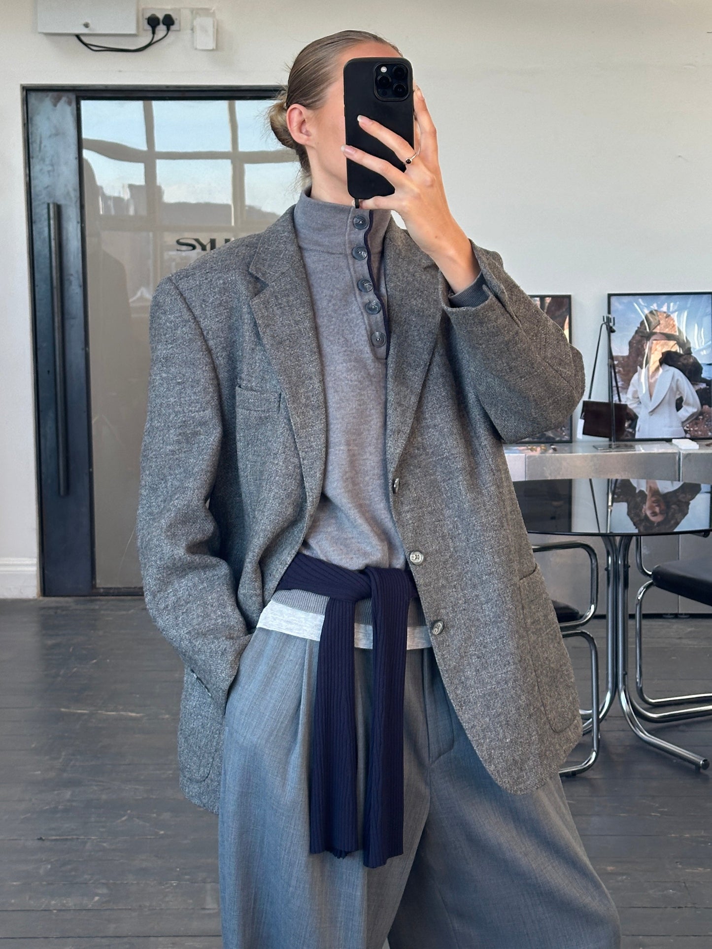 Burberry 1980s Pure Brushed Wool Single Breasted Blazer - 44R/XL