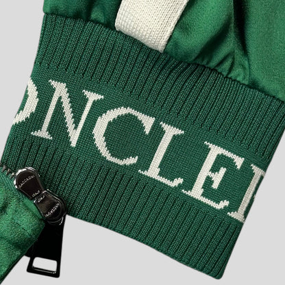 Moncler 2018 Satin Polyester Striped Track Jacket - 42 (M/L) | Medium, Green
