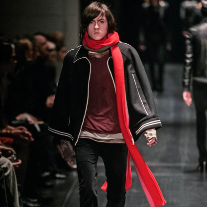 Dior AW05 by Hedi Slimane Contrast Piped Wool Varsity Jacket - IT52 (M/L) | Default Title, Multicoloured