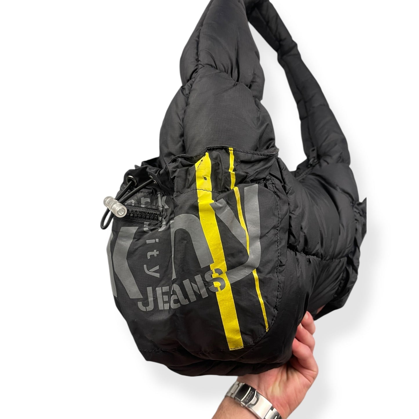 2000's DKNY Jeans Padded Shoulder Bag | O/S, Black