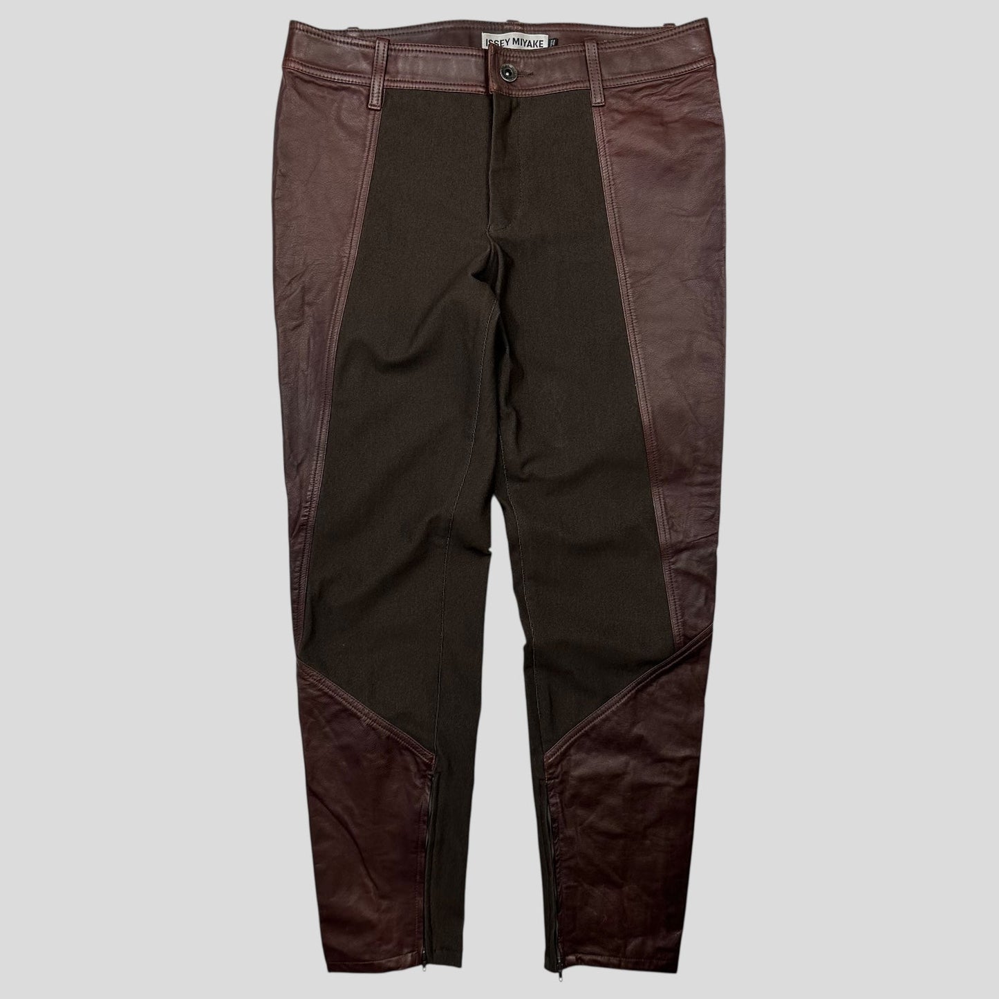 Issey Miyake 2003 Leather Moto Trousers - 3 (S)