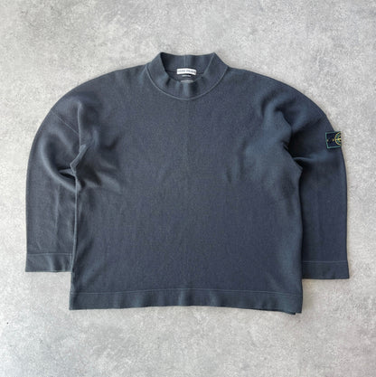 Stone Island RARE A/W 1996 mock neck wool sweatshirt (XL)