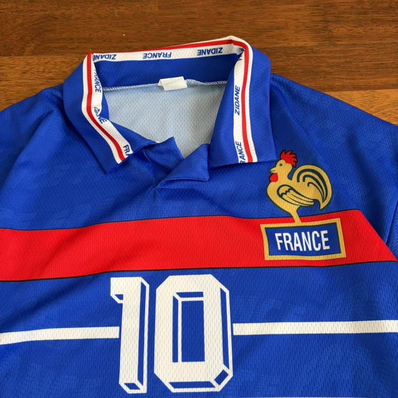 Vintage France Zidane Shirt | Blue, Multicoloured
