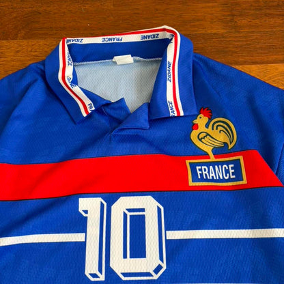 Vintage France Zidane Shirt | Blue, Multicoloured