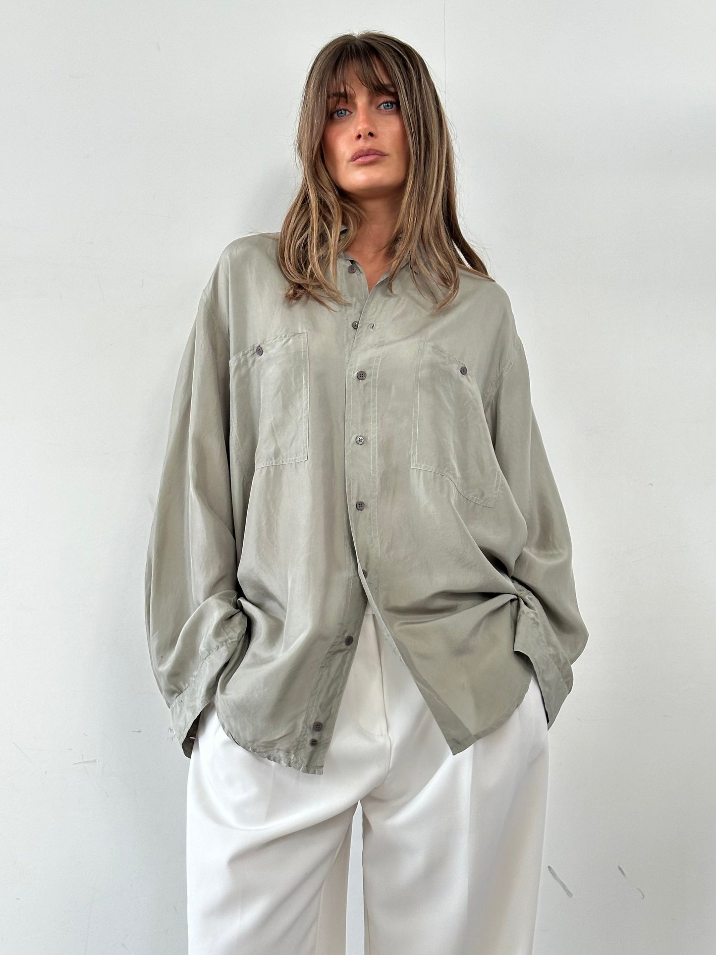 Vinatge Pure Silk Relaxed Shirt - XXL