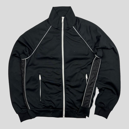 Prada Milano 2018 Nylon Panelled Rubber Logo Track Jacket - M