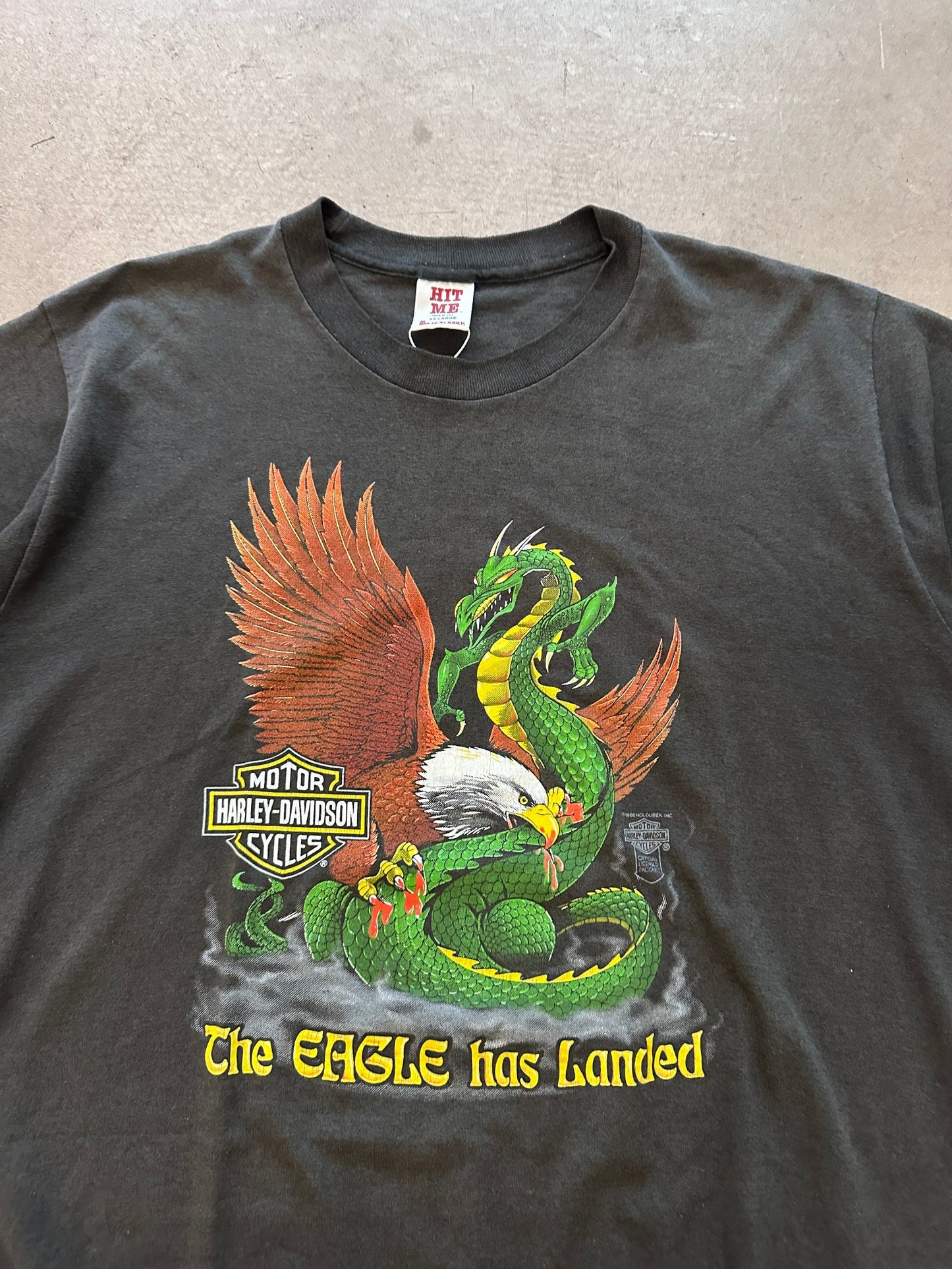 1986 Harley Davidson The Eagle Has Landed T-Shirt - XXL