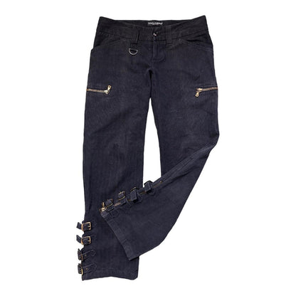 2000s Dolce Gabbana Bondage Strap Jeans Trousers - Known Source