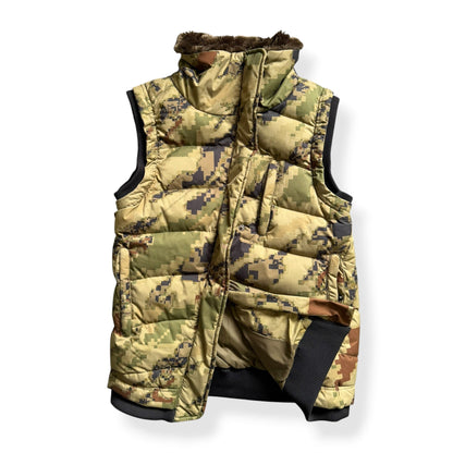 2000's Maharishi Digi Camo Asymmetric Zip Gilet (S) | Small, Brown