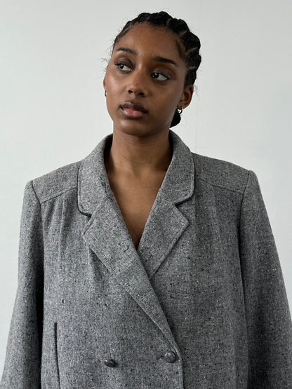British Vintage 1980s Pure Wool Bomber Jacket - M
